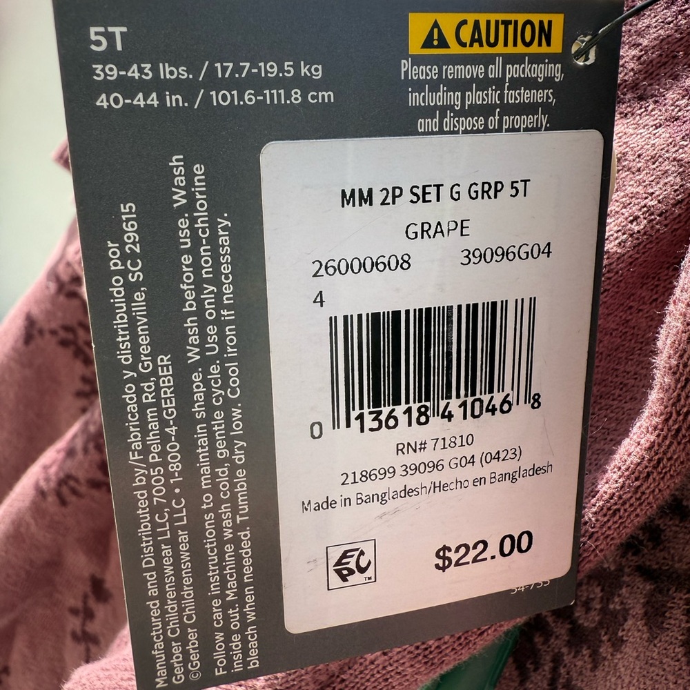 NEW w/ Tags Gerber Mauve Snowflake Sweater - Picture 10 of 11